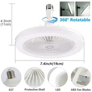 LY LED Ceig Fan Lamp 85-265V Para Sa Living Room Bedroom Bottom Noise Mute E27 Base 2 Sa 1Fans Ligh