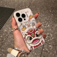 Cute dragon and lion- IMD Phone Case Suitable for OPPO A3S A5s/A12/A7/A11k A52020/A92020 A15/A15s A1