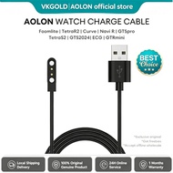 Aolon Smart Watch Charger Magnetic Charging Cable 2 Pin USB Charging For GT5PRO/CURVE/FOOMLITE/GTS