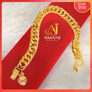 🔥Gelang Tangan Lipan COP916 EMAS KOREA XL SIZE AVAILABLE  PERSIS ORI Bracelet gold plated 24k  BY AM