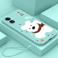 เคสสำหรับ A78 OPPO A38 4G A18 4G เคส TPU นิ่มสไตล์คริสต์มาสเคสโทรศัพท์ A60