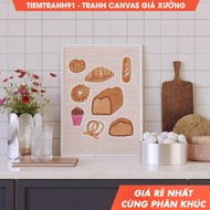 Tranh treo tường Bread Poster Printable Art For Kitchen Restaurant Bakery Cafe Digital Download tặng