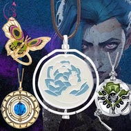 OCEANMAP Jinx Ekko Necklace Ring, LOL Arcane Season 2 League of Legends Necklace, Cool Cosplay Costu