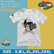 Children's Distro T-shirts with KICAU MANIA Motif A3 CAN CUSTOMIZE NAMES for Boys and Girls Viral Un
