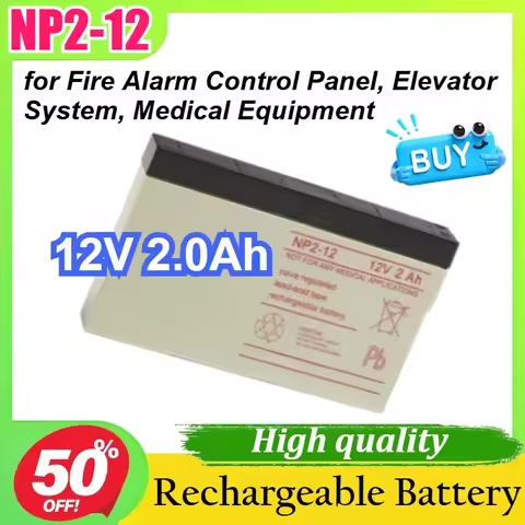 12V 2.0Ah 20HR for Yuasa NP2-12 for YUSAS Medical Equipment Elevator Devices Instruments Rechargeabl