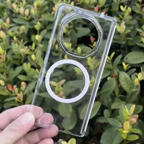 Case For Honor Magic V5 V3 Transparent Magnet Magsafe Hinge Hard Back Cover For Honor Magic V5 Wirel