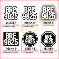 ( PART A ) Sticker Cutting Plates Depan Motor (Number Saiz Blh Adjust) Fast Delivery