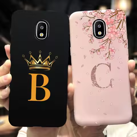 For Samsung Galaxy J3 Pro 2017 SM-J330F Case Cute ABC Letters Crown Silicone Cover For Samsung J7 J5