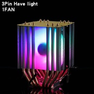 QIUzAim Air-cooled 6 ท่อความร้อน Twin Towers CPU โปรเซสเซอร์ Cooling พัดลม PWM เหมาะสําหรับติดตั้ง L