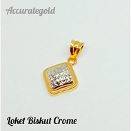 Loket Biskut Tawar Chrome - Emas 916