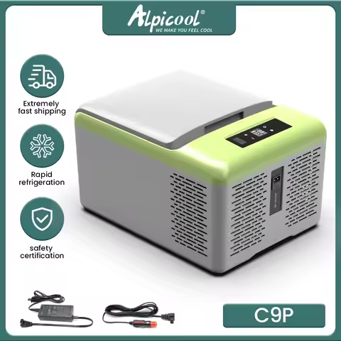 New Alpicool C9L Car Refrigerator Mini Portable Refrigerator Small Fridge Auto Compressor Freezer 12