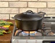 Lodge Pro Logic 4 or 7 Quart Large Professional Pro Chef Pre-Seasoned Cast Iron Dutch Oven Kitchen Cooking Pot