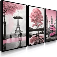 Decorative Frames London Tree of Life Pink Paris Eiffel Tower Wall Decor for Living Room