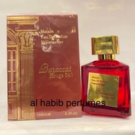 Bacarat Rouge 540 Red + White + Gold + Blue Extrait de Parfum 100ml for Men and Women