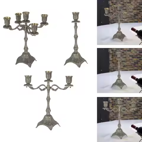 Tapered Candle Holder Candelabrum Decoration Farmhouse Candlestick for Fireplace