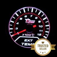 EGT Exhaust Gas Temp Gauge Meter White LED Car Motor Universal Smoke Len