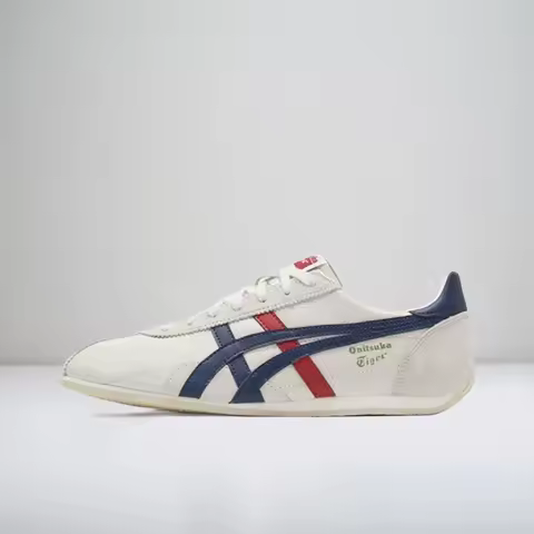 Onitsuka Tiger Runspark Comfortable, Cushioned, Breathable Low-Top Casual Sneakers (Unisex) - White 