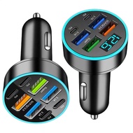 Car Charger Adapter 66W Fast Charging Car Charger Adapter Digital Display Phone Fast Charger Chargin
