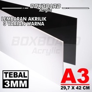 Acrylic Color A3 Size/ Acrylic Sheet/ 3MM Thickness/ A3 3MM Acrylic Sheet Clear Black and White Acry