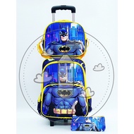 iSchoolDy Bat Removable Trolley School Bag Set trolley bag