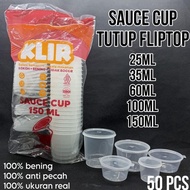 Thinwall Sauce Cup 25ml 35ml 60ml 100ml 150ml Cup Saos Klir Bukan Victory DM Libra Pack