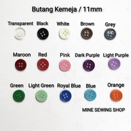 Butang Baju Kemeja (4 lubang)/ 11mm/ 12pcs