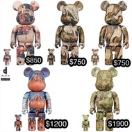 多圖 Bearbrick Be@rbrick 400%+100%  1000% 歌斯拉 Andy Warhol Mike NASA Cheer Bear  Batman HUSH Pil Chrome