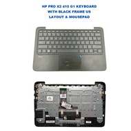 HP PRO X2 410 G1 KEYBOARD WITH BLACK FRAME US LAYOUT & MOUSEPAD
