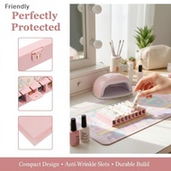 [Friendly] 10 Grid Nail Art Organizer Box 3D Printed Nail Transfer Paper Container Colorful Holder D