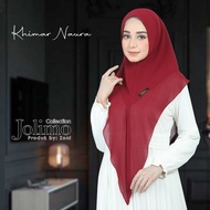 Khimar Ceruti polos Premium / Jilbab Ceruti Naura 2 layer pet antem / kerudung instan