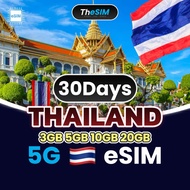 🇹🇭 5G eSIM【THAILAND】 30Days High Speed Travel e-SIM Card 3GB 5GB 10GB 20GB (TheSIM)