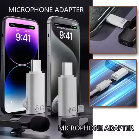 For Apple 15 Lavalier Microphone OTG Adapter Type-C to Female Charging two-in-one Special Adapter Po