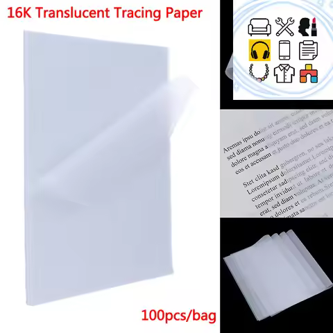100pcs Tracing Paper Translucent Craft Copying Calligraphy Drawing Writing Sheet