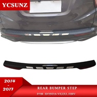 Car Rear Bumper Step Protector With Led Light For Honda Vezel Hrv H-rv 2014 2015 2016 2017 Accessori