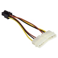 MOLEX 4 PIN MALE TO 6 PIN POWER CABLE GRAPHIC CARD