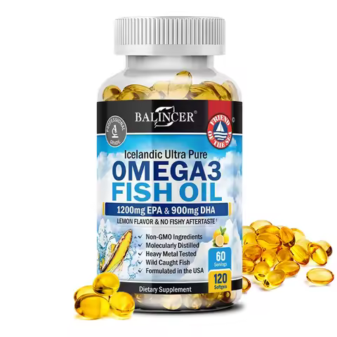 Omega 3 Fish Oil Capsules - Ultra-Pure Supplement - Promotes Joint, Eye, Skin Health, Supports Fatty