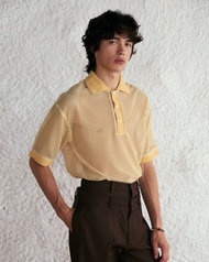 (Leisure Projects) MESH POLO SHIRT เสือโปโลผ้าตะข่าย ทรงเข้ารูป