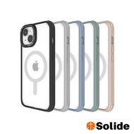 預購5/27出貨 Solide iPhone 15 Pro Max Saturn土星抗菌防摔磁吸手機殼雅痞灰