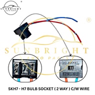 H7 BULB SOCKET ( 2 WAY ) C/W WIRE