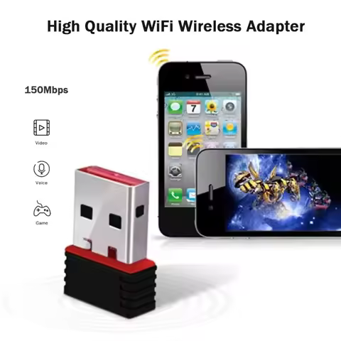 Mini USB 2.0 WiFi Network Adapter, 2.4G 150M Wireless WLAN Receiver Supporting IEEE802.11n Standard,