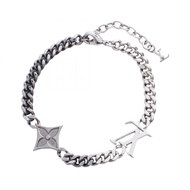 【二手】LOUIS VUITTONLV Instinct 手鍊 M00508 不鏽鋼 LV Instinct 手鍊 男士二手 B