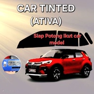 (ATIVA) Car Tint Window Film Siap Potong 4 Pintu Cermin Segi Tiga Warna Hitam 2 | PLY IR UV Up To 99