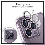 กระจกมองหลังกล้องแบบใส9H ใช้ได้กับ iPhone 15 14 Plus 13 12 Mini 11 Pro Max 15 Promax. ป้องกันรอยขีดข่วนป้องกันแสงนิรภัยโปร่งใส HD ตัวป้องกันเลนส์