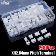 DORAESE 230Pcs 2.54mm Pitch Terminal, XH2.54 Housing Kit Pin Connector, Male And Female 2p 3p 4p 5pi