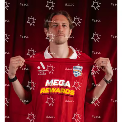 25-26 Adelaide United home football jersey match training set fan gift Summer Sports Men's T-Shirt K