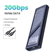 UGREEN 20Gbps M.2 NVMe Sata PCIe SSD Case USB 3.2 Gen2 Compatible with M and B&M Keys Model: 35576