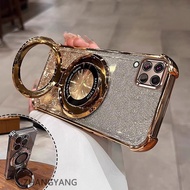 Case For Samsung A12 A22 4G M12 M22 M32 Clear Case Thickening Plated Cover Silicone ShockProof Phone