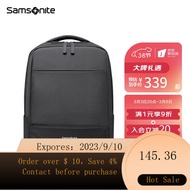 🦄SG🐏Samsonite/Samsonite Backpack Computer Bag17Inch Men's and Women's Backpacks Schoolbag Business Travel BagTX6 Black R