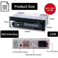 New 12V Bluetooth Car Radio Player, 24V for Trucks, 1 Din Stereo, FM Audio Digital with 60W x 4 Outp