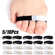 5Pcs Fabric Hammer Toe Corrector, Reusable Broken Toe Protectors Buddy Taped Wraps,Toe Splint for Br